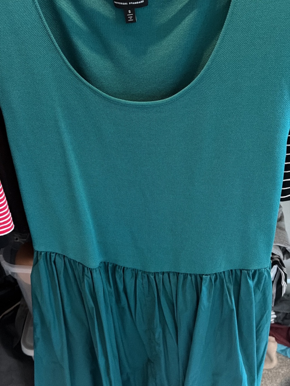 Universal Standard Teal Empire-Waist Scoop Dress